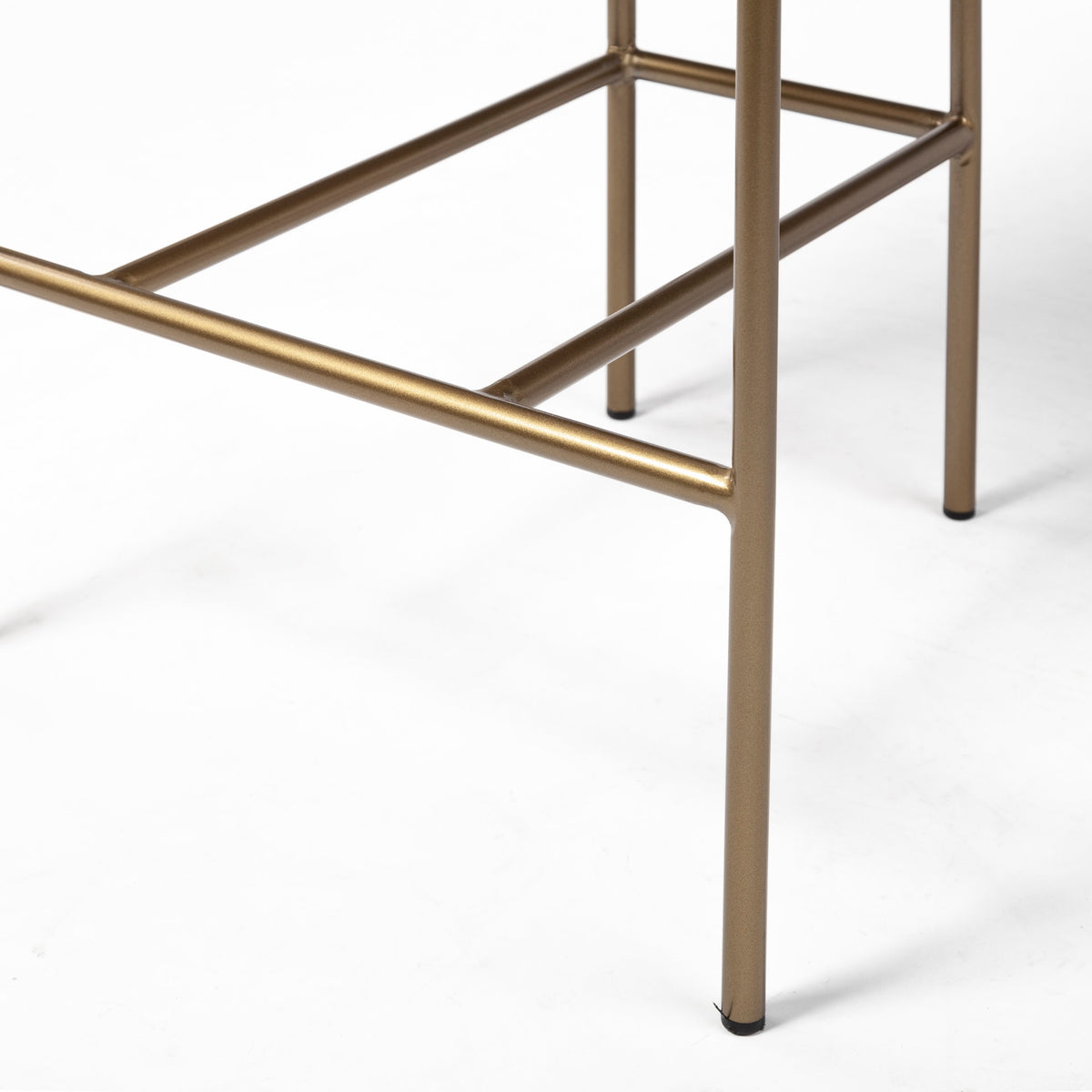 Parker Brown/Gold Faux Leather Seat Metal Counter Stool