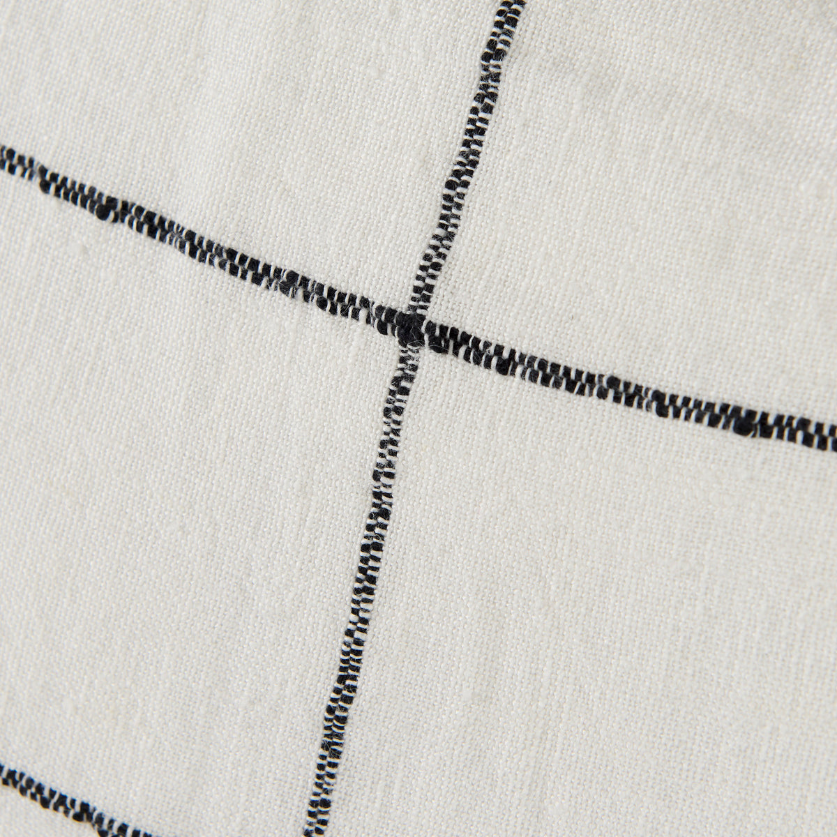 Suzanne White/Black 22x22 Square Pattern Pillow Cover