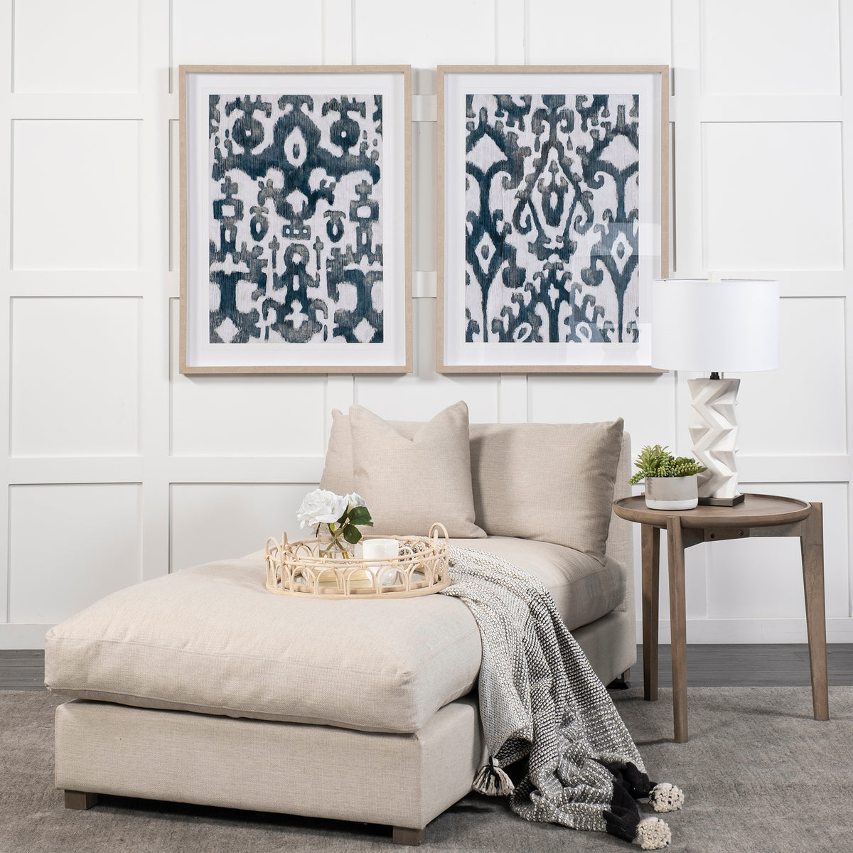 Valence Beige 3-Piece Modular Sofa Set