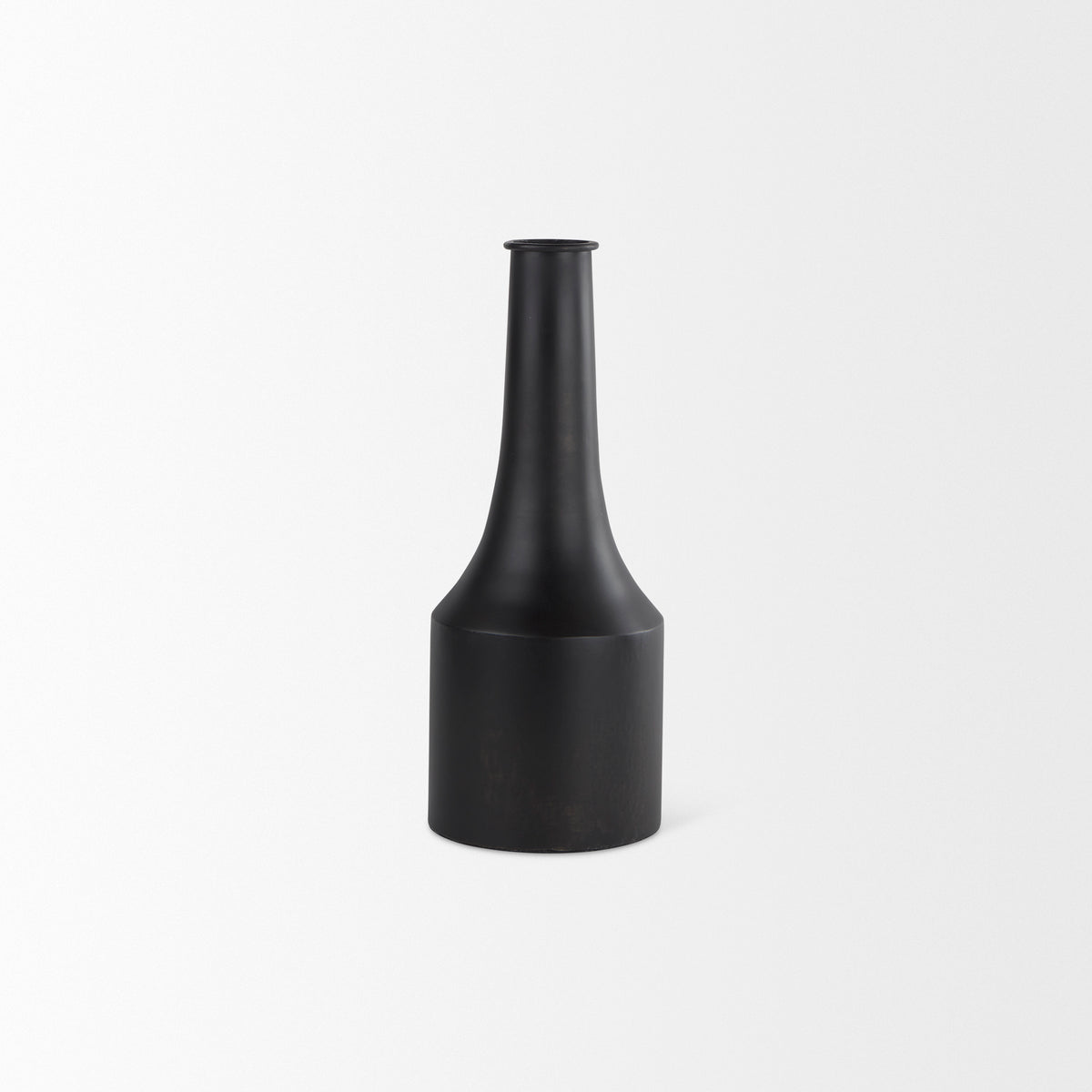 Aubrey Black Small Iron Flower Vase - Ornate Home