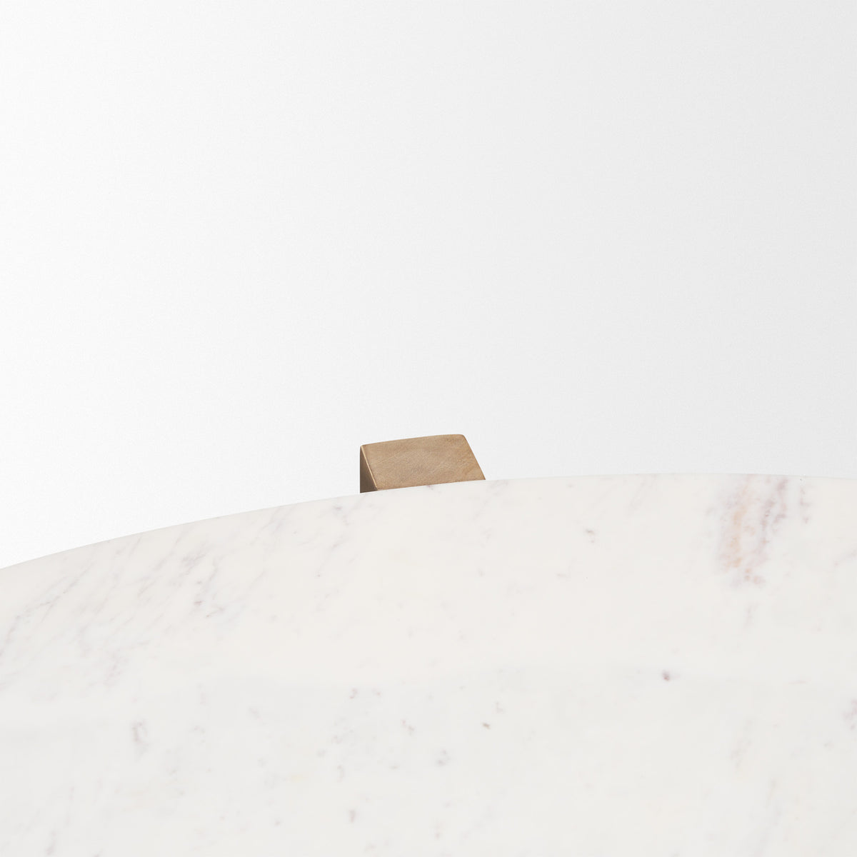 Bianca Light Brown/White Wood and Marble Accent Table