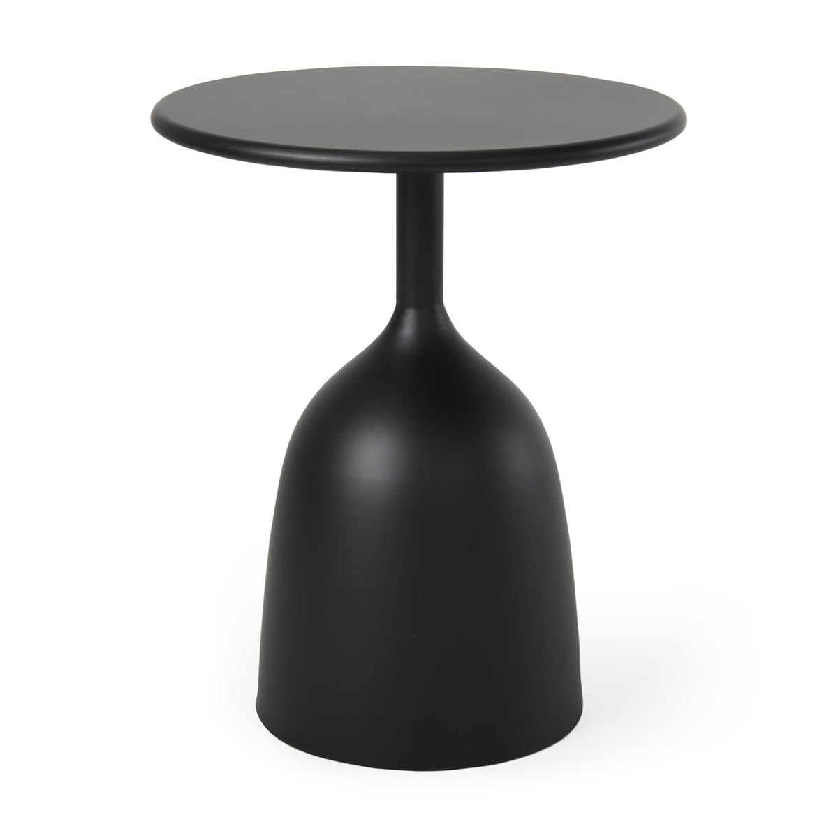 Talulla Matte Black 16.5"W Metal Accent Table