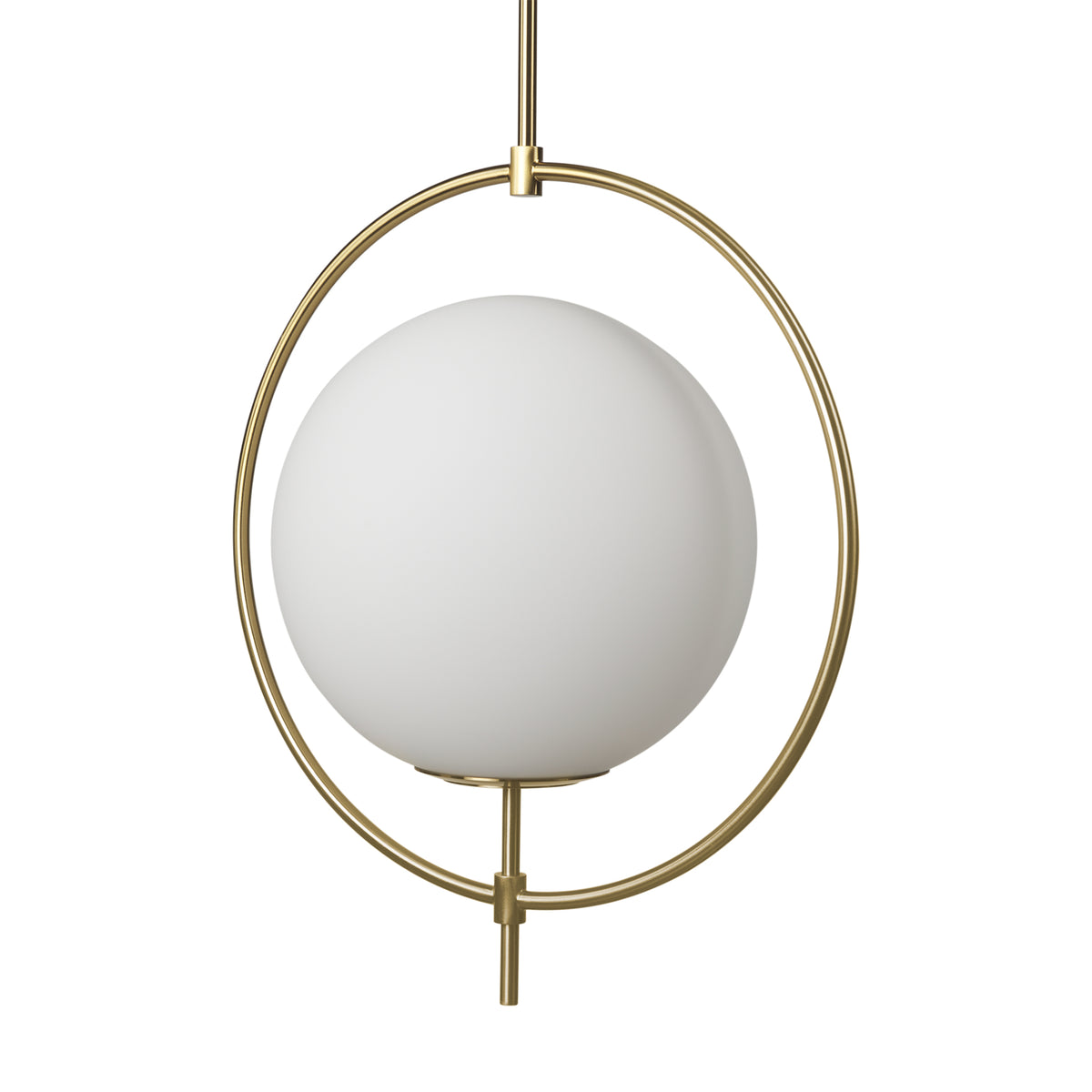 Farrah Gold Frosted Glass Globe Metal Pendant Light