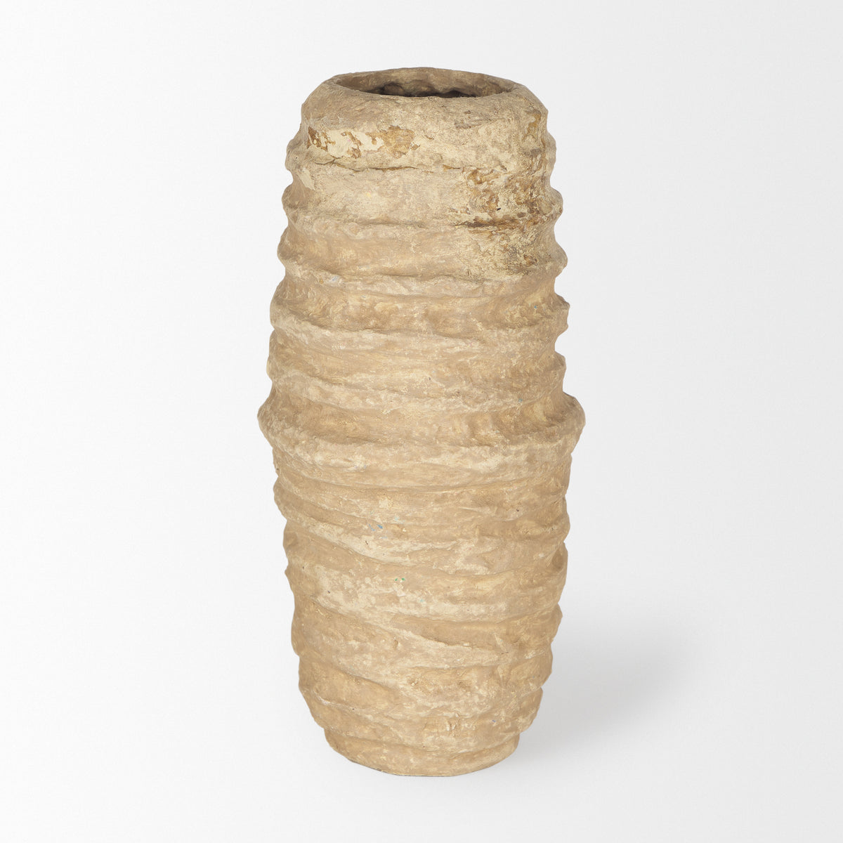 Kamli Beige Small Paper Mache Vase