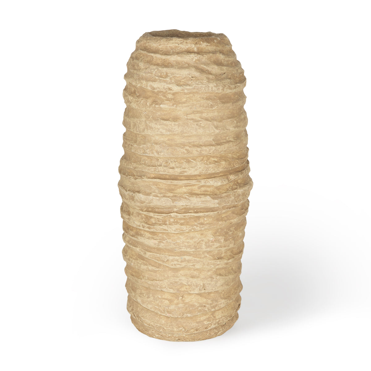 Kamli Beige Large Paper Mache Vase