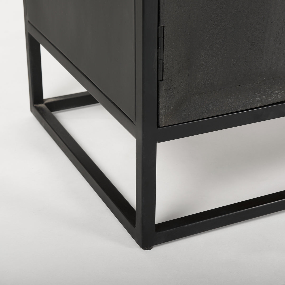 Sloan Black Wood Arch Cabinet - Ornate Home