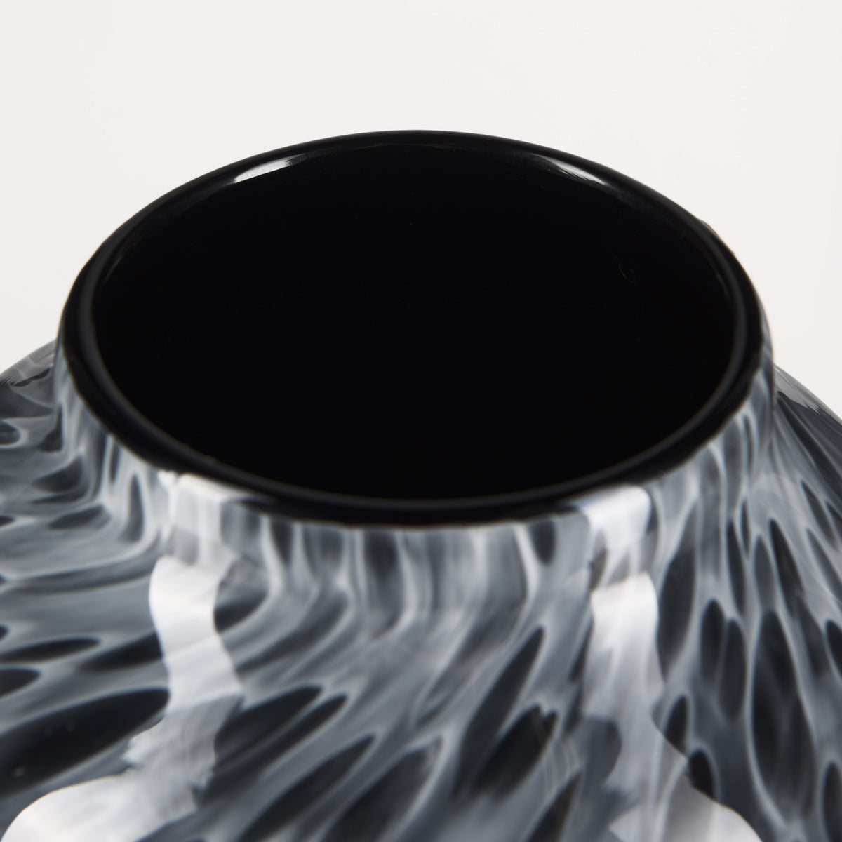 Masai Medium Black Mottled Glass Vase