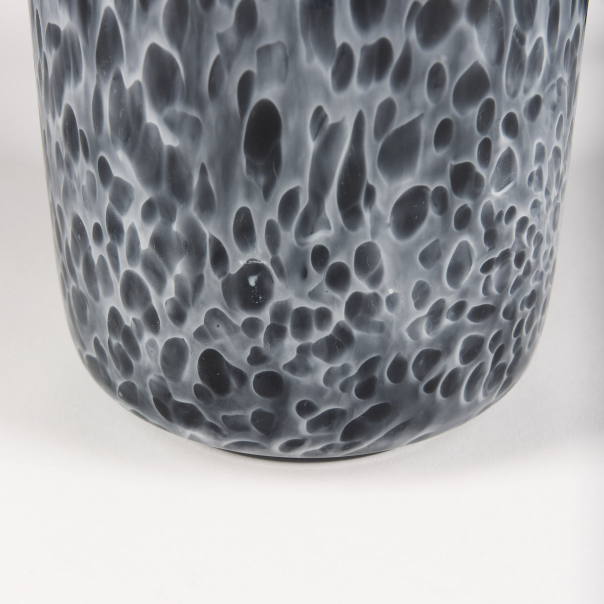 Masai Medium Black Mottled Glass Vase