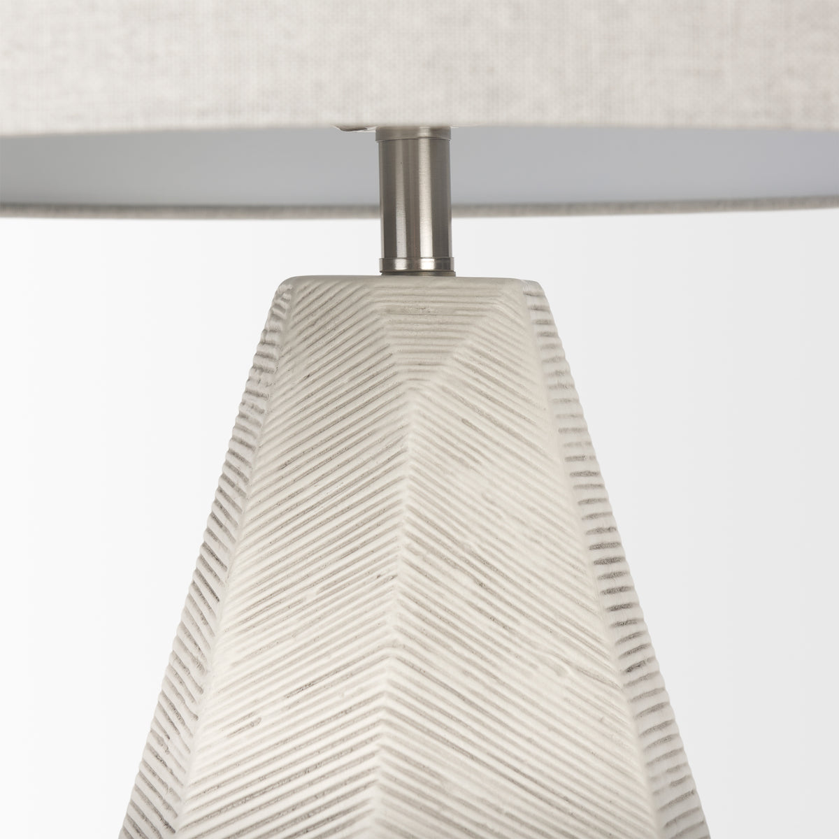 Piven White with Antiqued Wash Textured Ceramic Table Lamp
