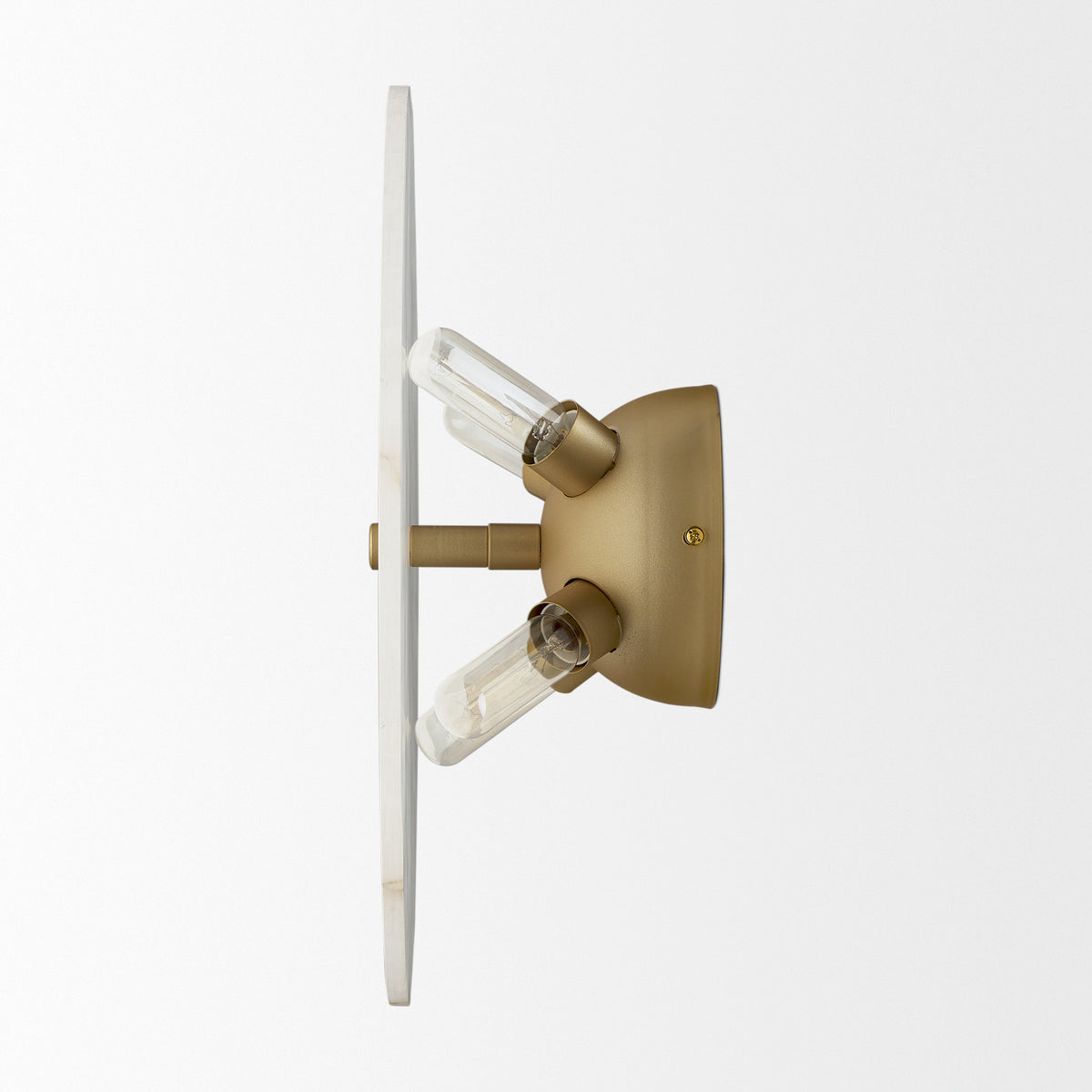 Dolly Brushed Gold Metal with Alabaster Shade 4-Light Wall Sconce
