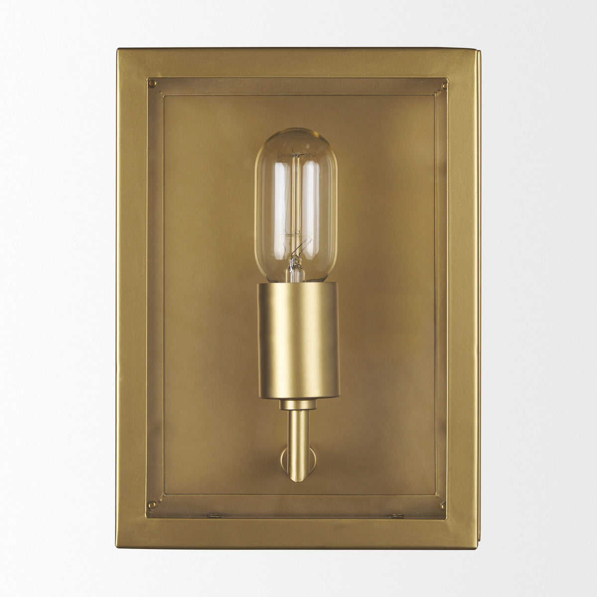 Cairn Brushed Gold Metal with Glass 1-Light Wall Sconce