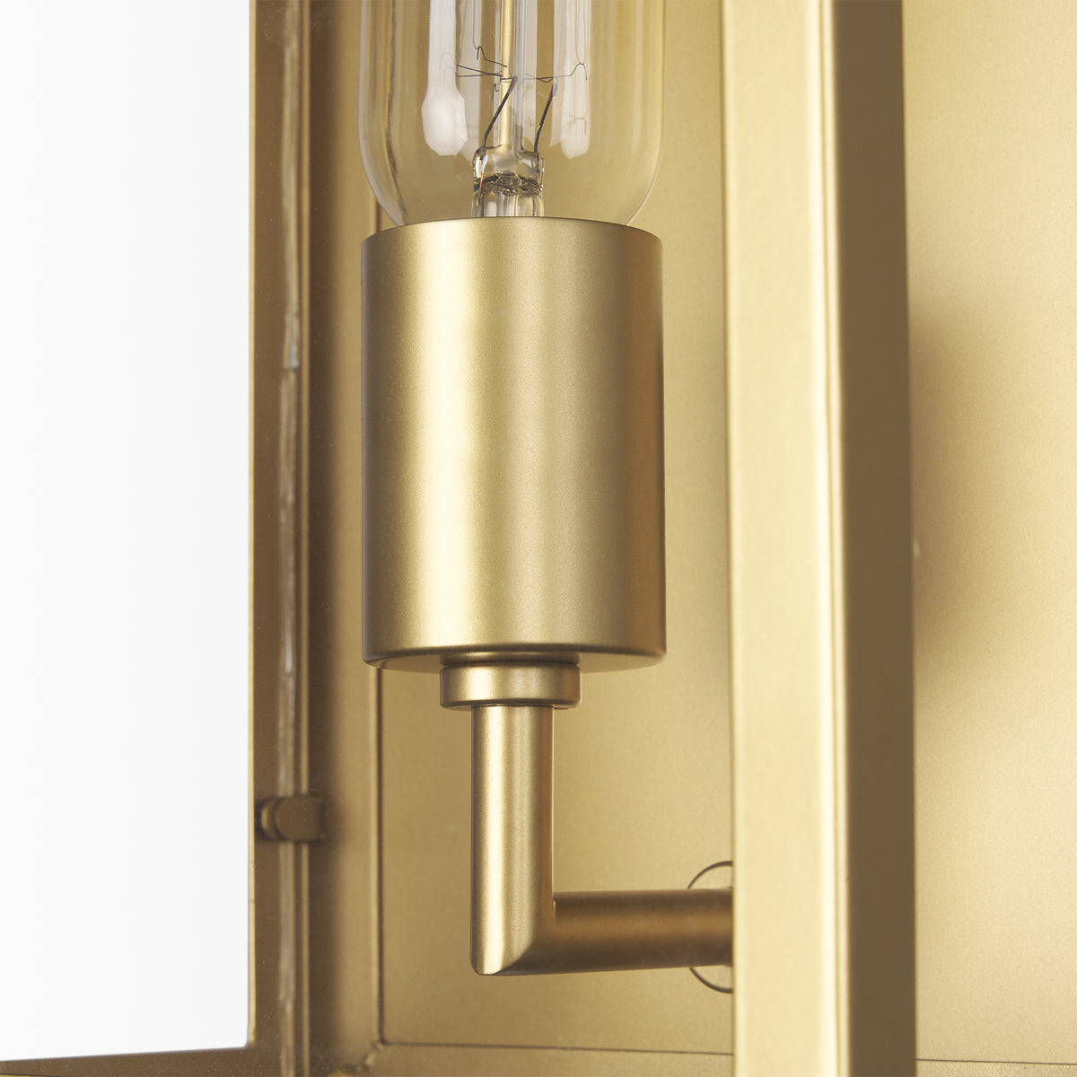 Cairn Brushed Gold Metal with Glass 1-Light Wall Sconce