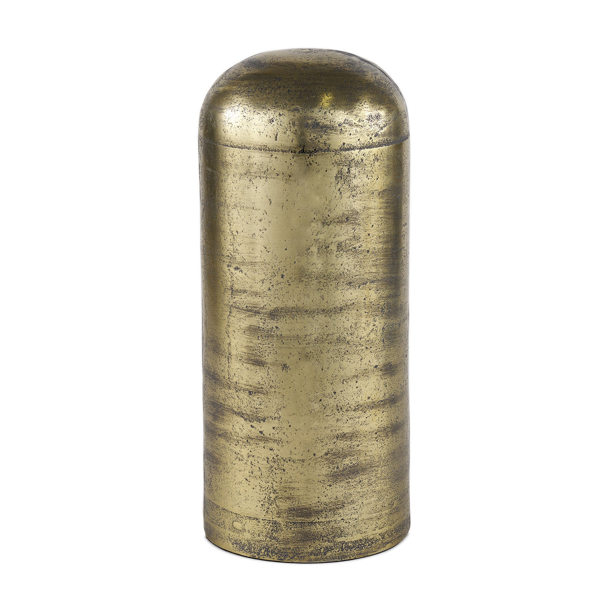 Quonset Brass Extra Tall Aluminum Metal Pillar Object