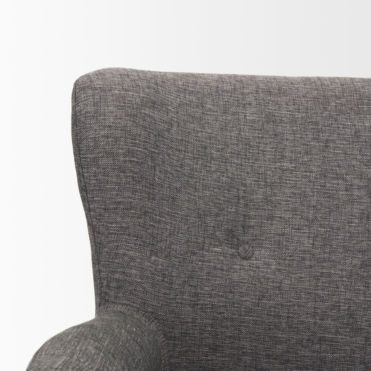 Dunstan Gray/Medium Brown Accent Chair Upholstered Twill Fabric and Wood Feet
