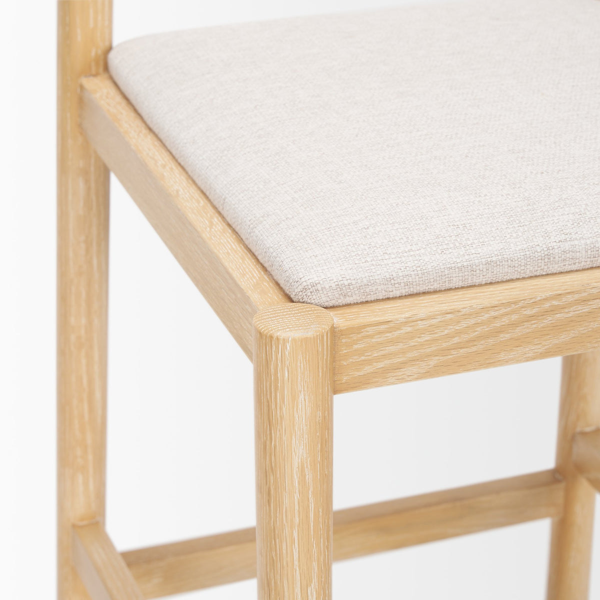 Sam Light Brown/Beige Counter Stool Upholstered Seat