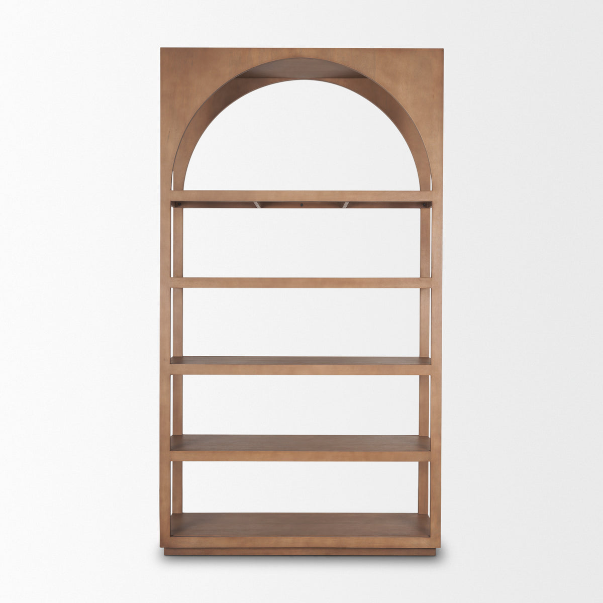 Bela Medium Brown Arched Shelving Unit Wood