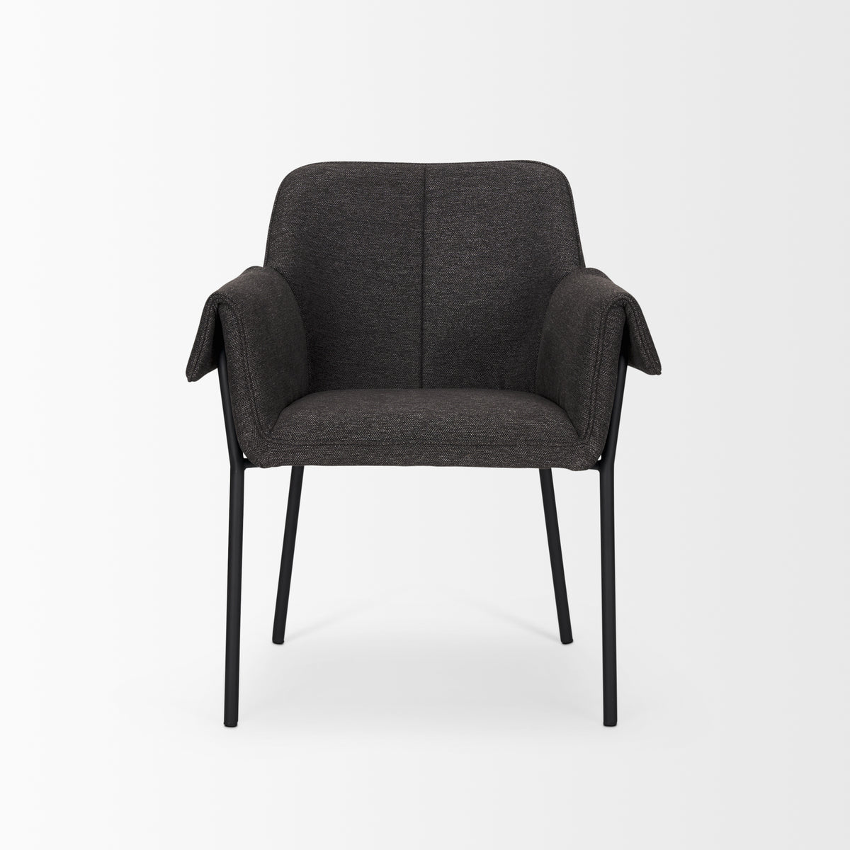 Brently Gray Curved Back Dining Arm Chair (Set of 2)