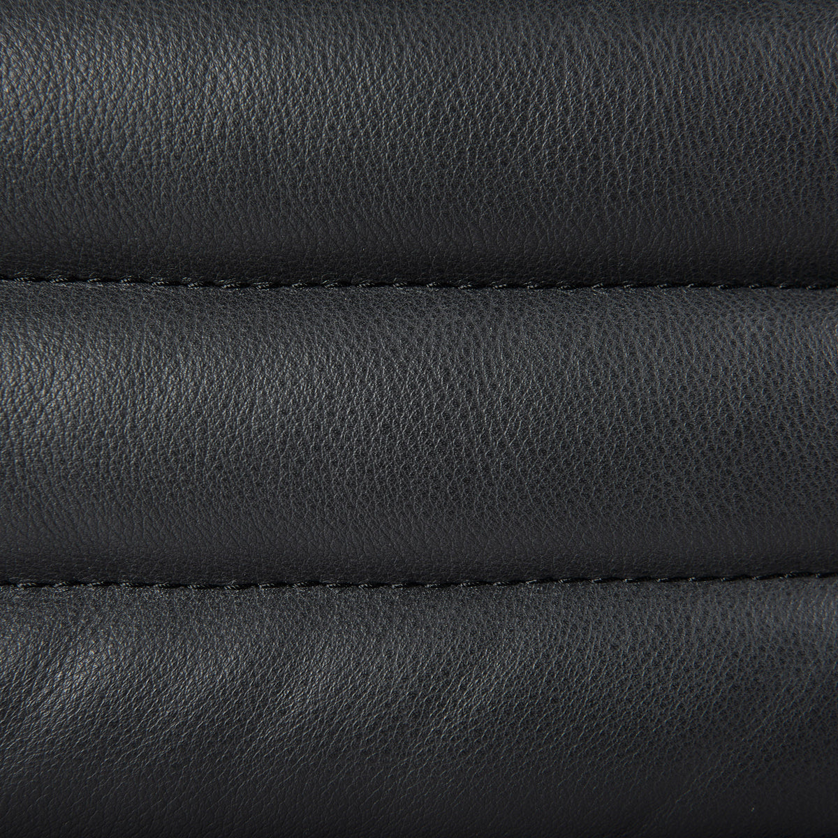 Ricciardo Black Leather Wrapped Three Seater Sofa