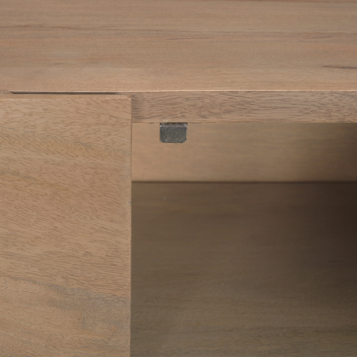 Darwin Light Brown Wooden 4 Door with 2 Shelves Sideboard