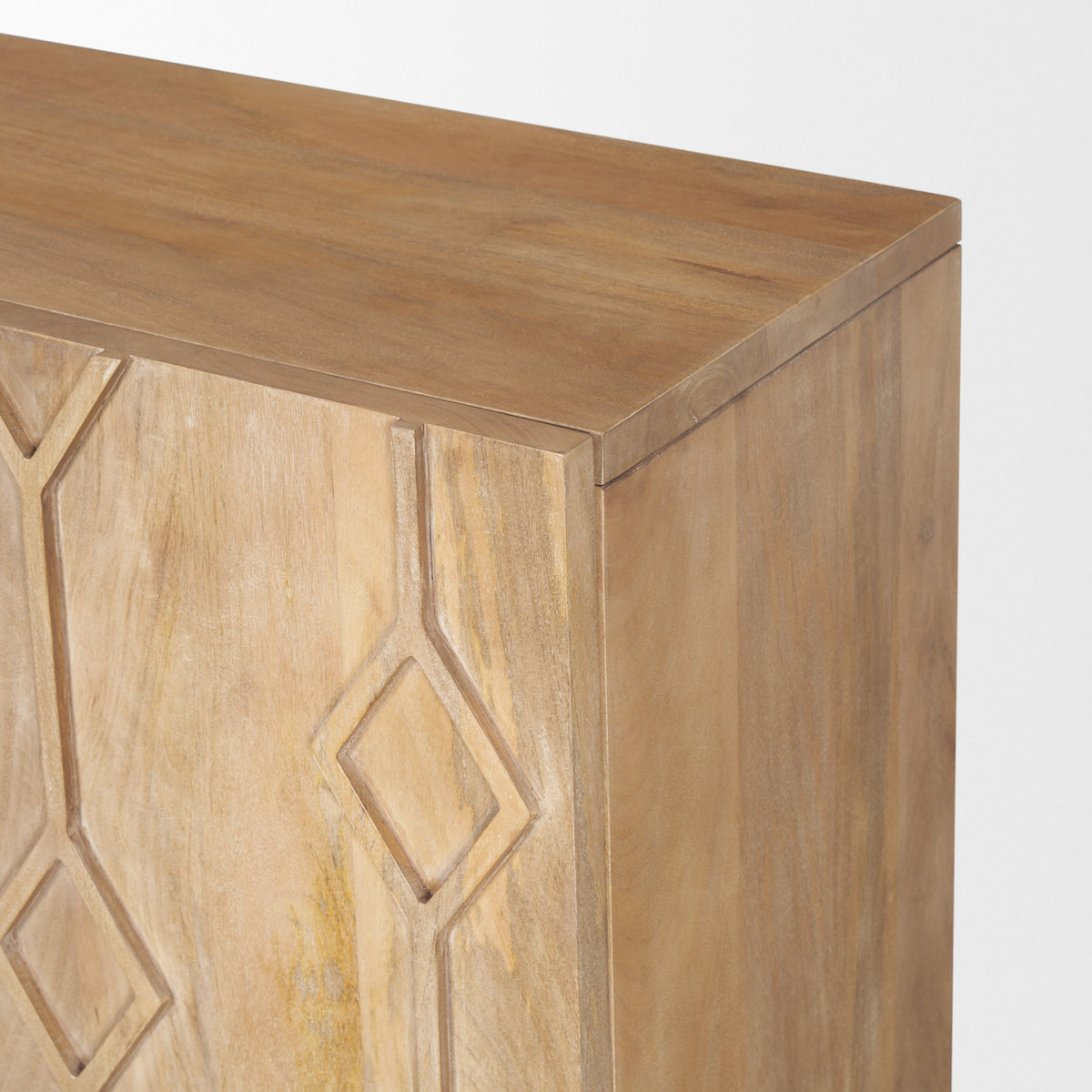 Heera Light Brown Diamond with Shelf Motif Sideboard