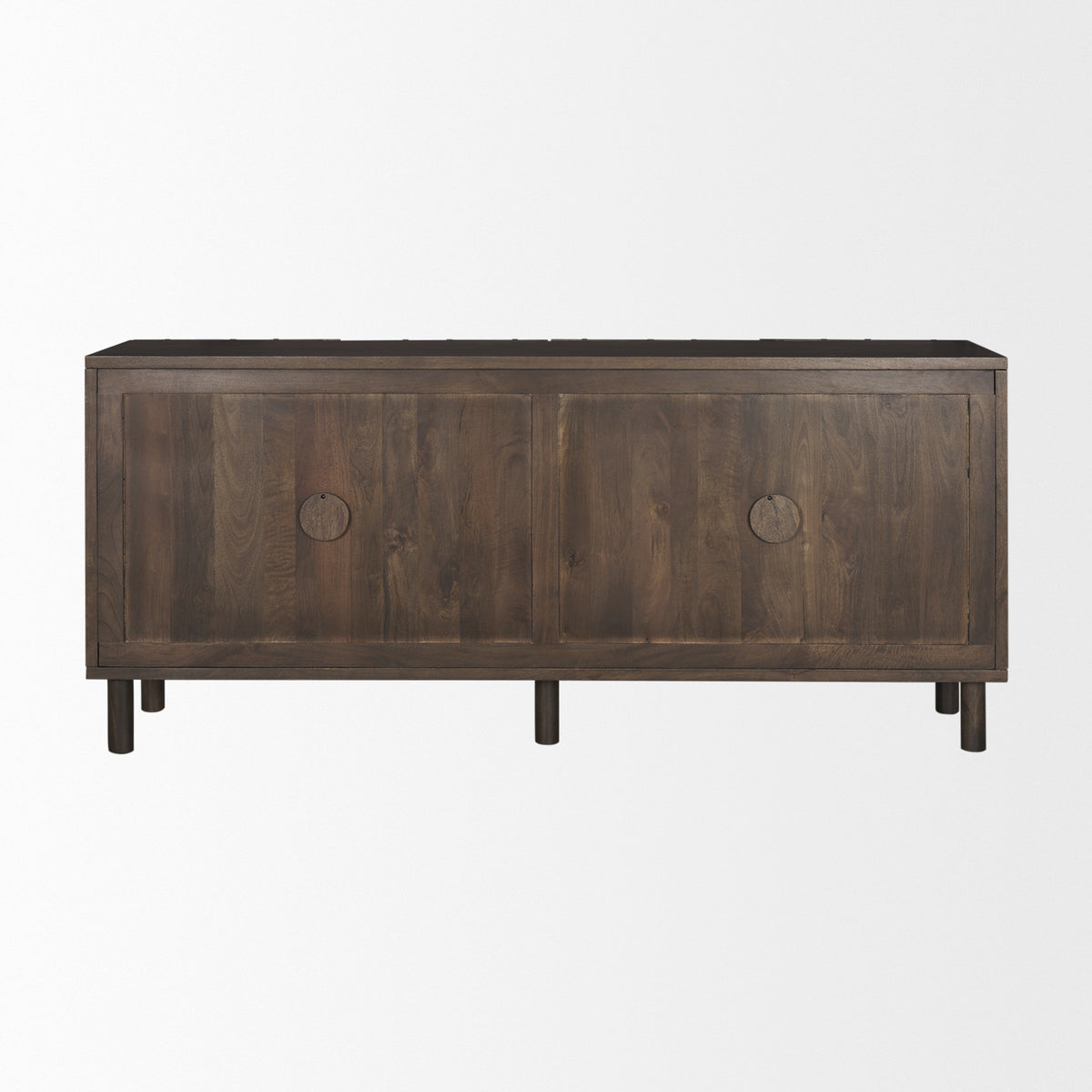 Heera Dark Brown Diamond Motif with Shelf Sideboard