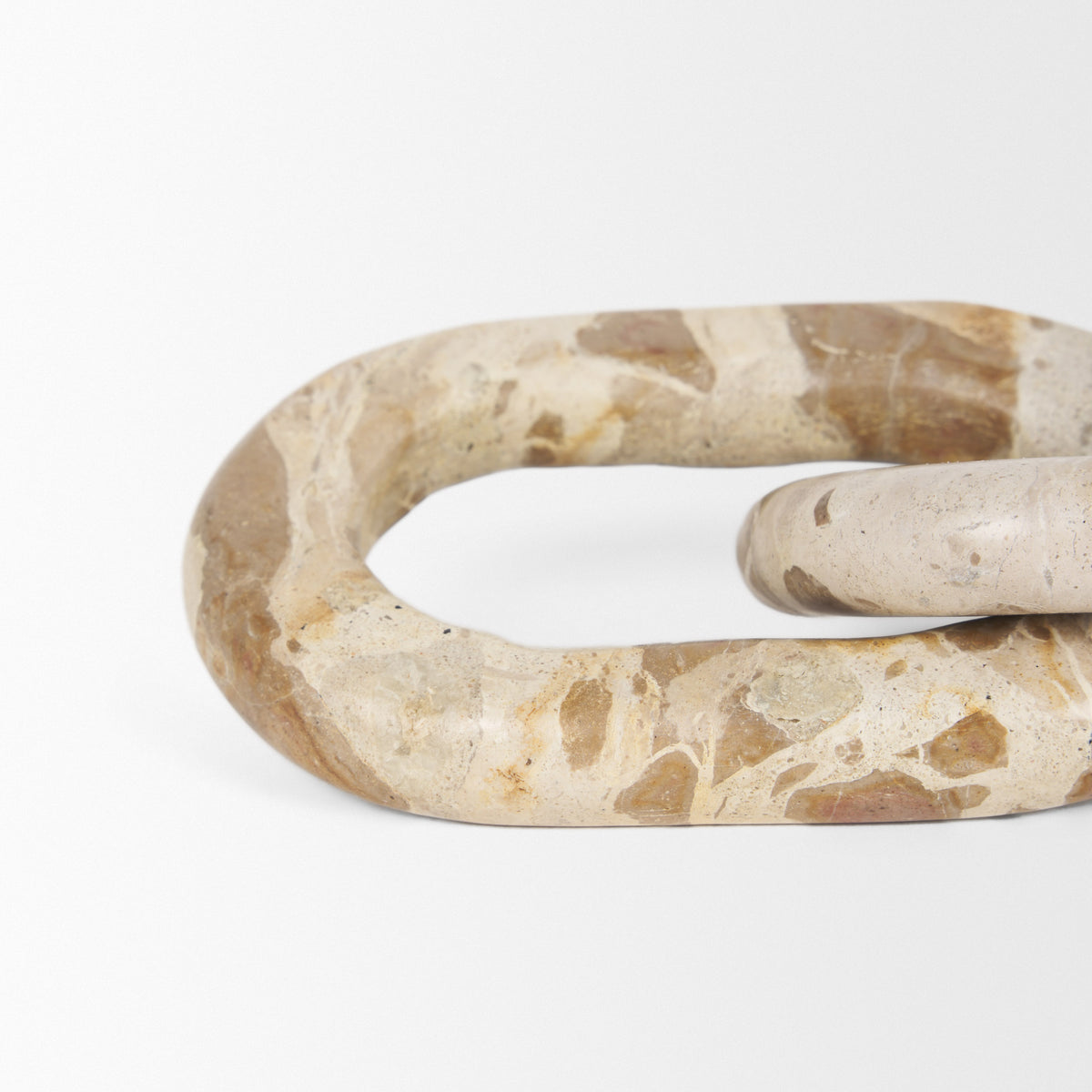 Reinir Beige Marble Chain Link Decorative Object