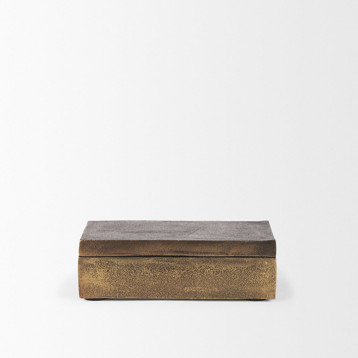 Porschia Antiqued Gold Small Metal Decorative Box
