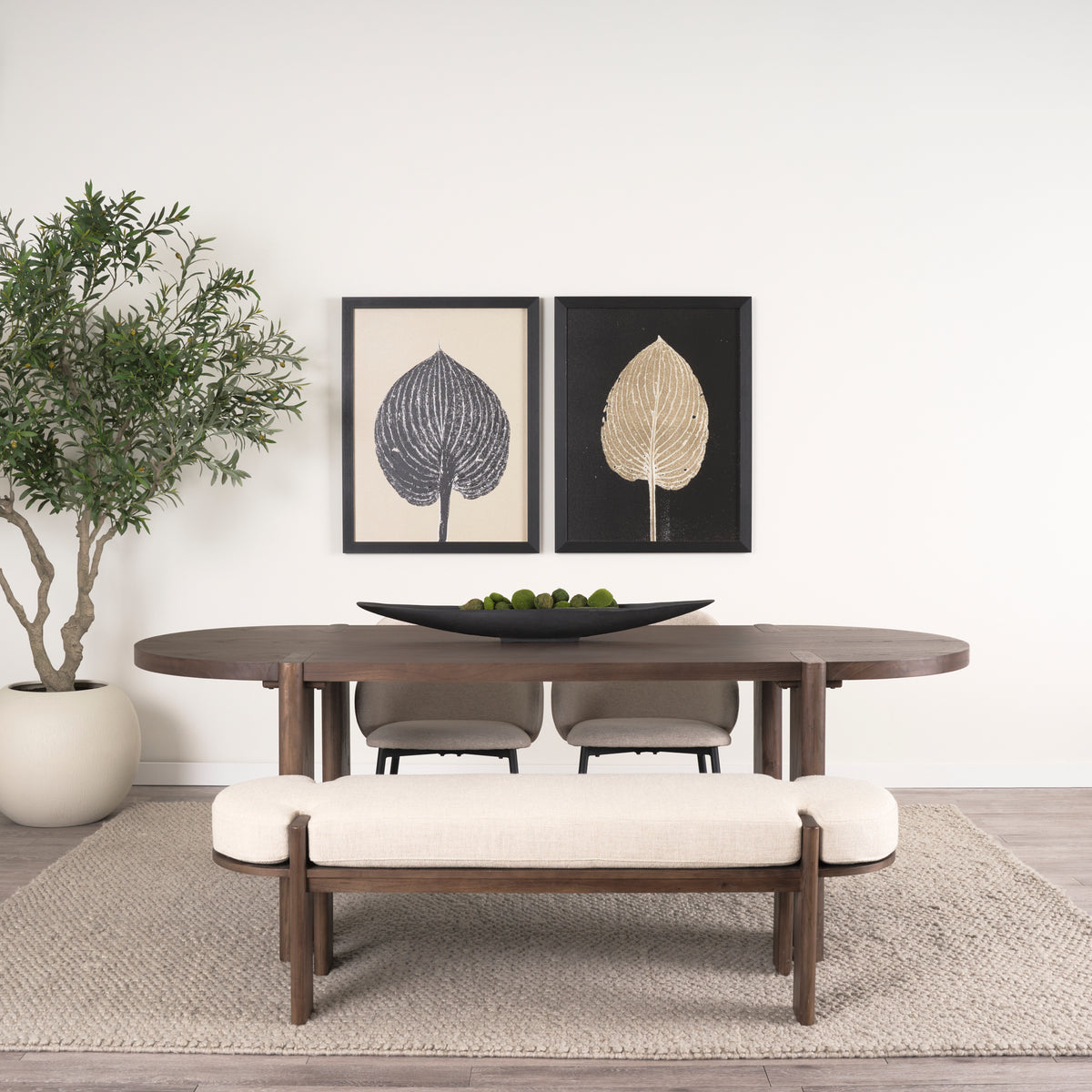 Sohan Dark Brown Oval Dining Table
