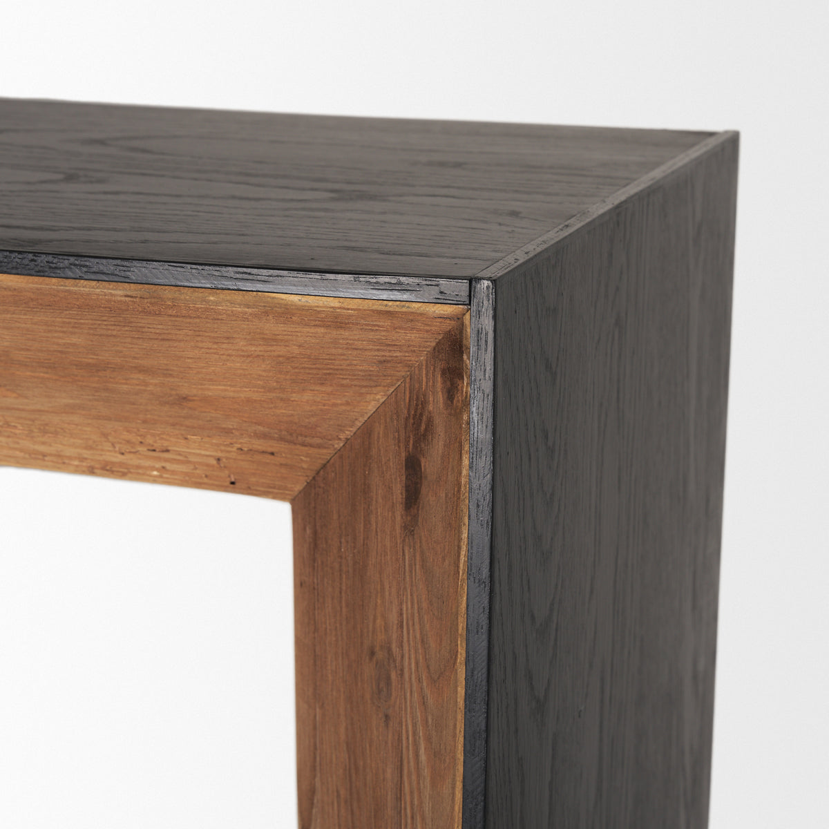 Tabor Natural/Black Wood Bookcase