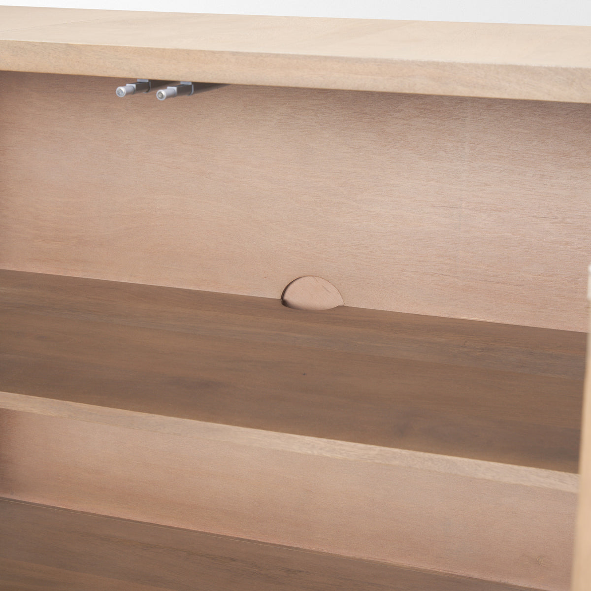 Sorina Light Brown Reverse Fluted Wood Sideboard