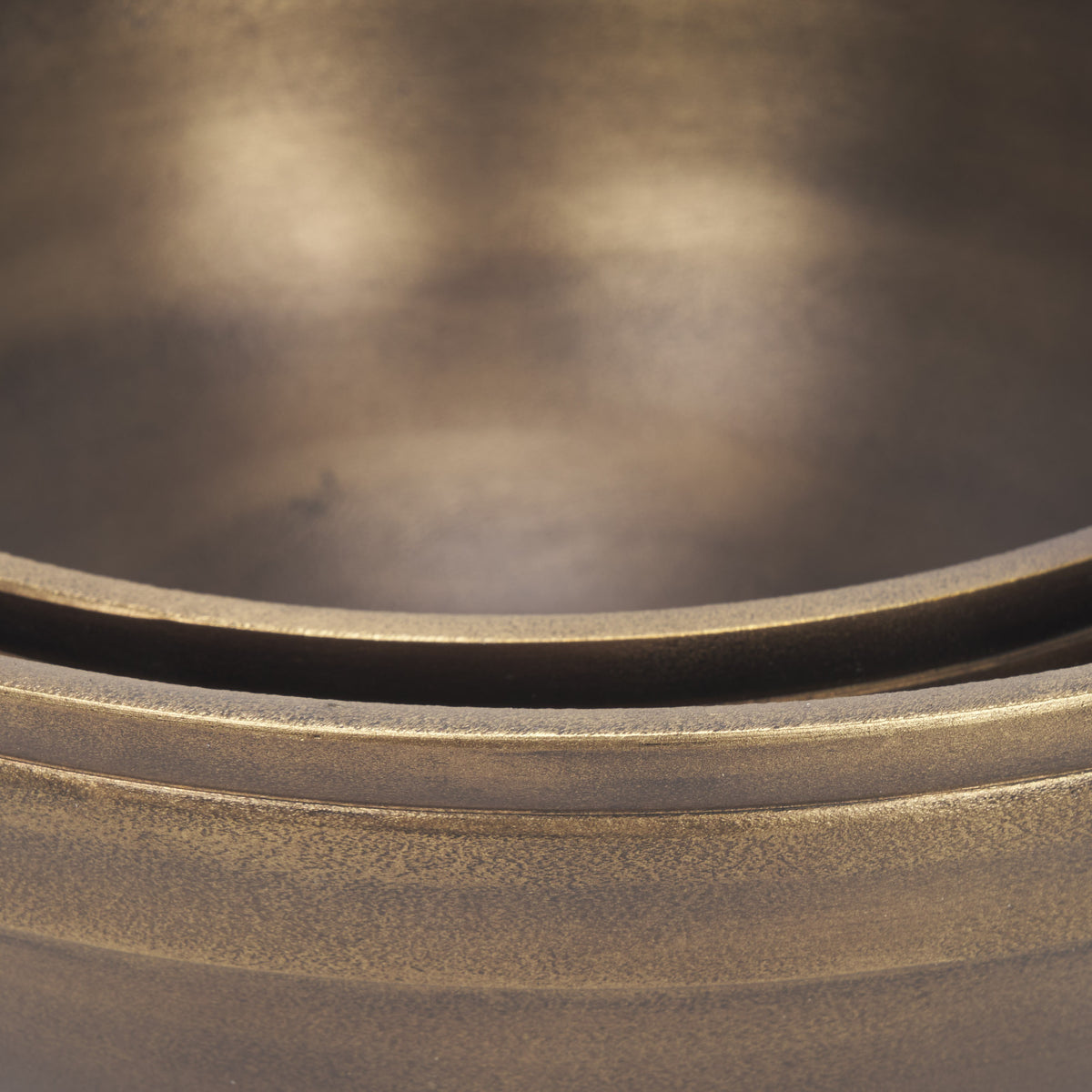 Tomiko Brass Decorative Cast Aluminum Round Bowls
