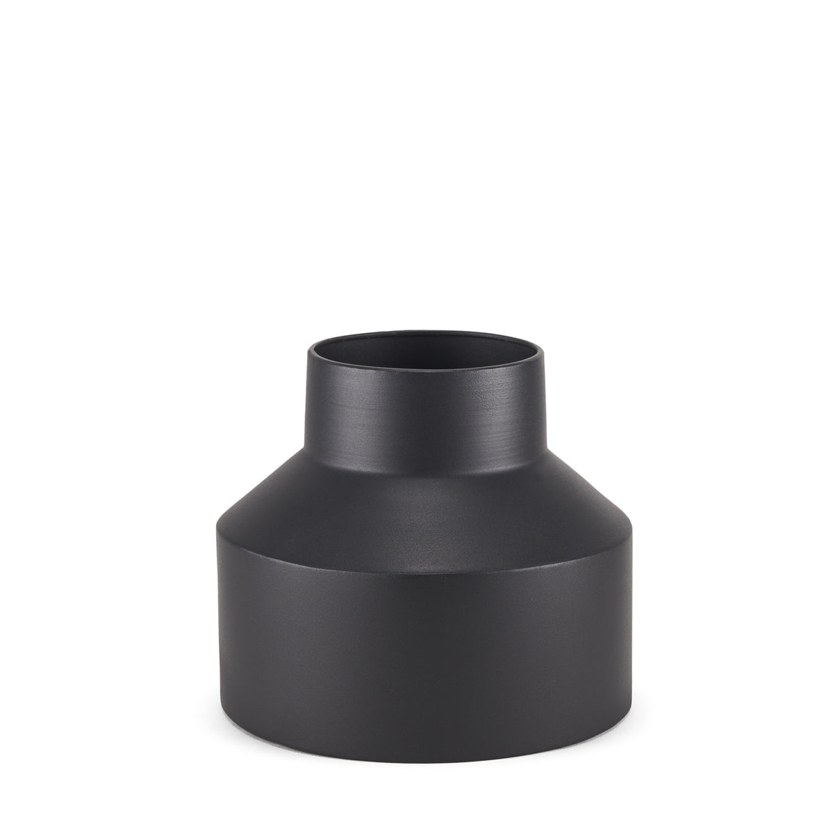 Tosca Medium Matte Black Metal Vase