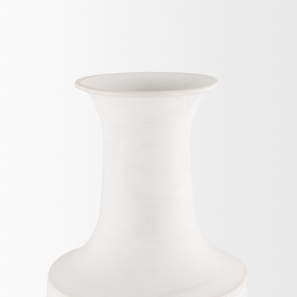 Toru Medium White/Gray Ombre Metal Vase