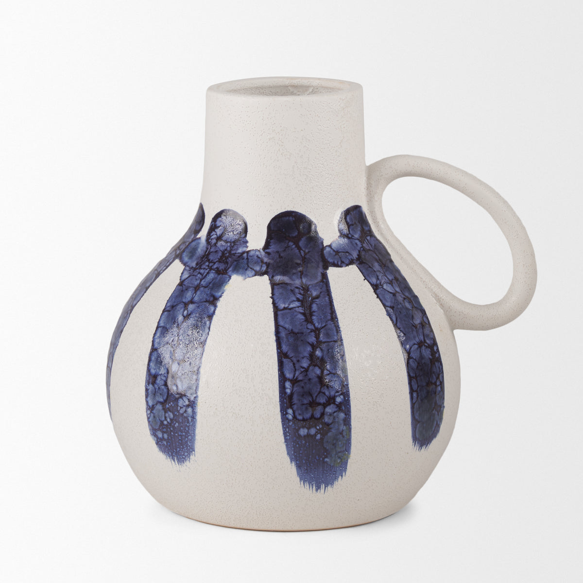 Truett White/Blue Ceramic Jug Vase