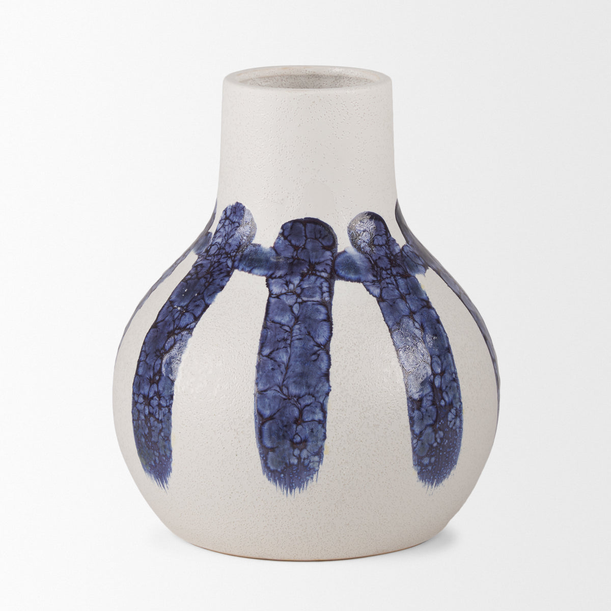 Truett White/Blue Ceramic Jug Vase