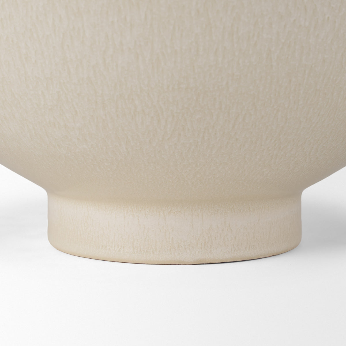 Tyren Cream Glazed Decorative Round Ceramic Bowl