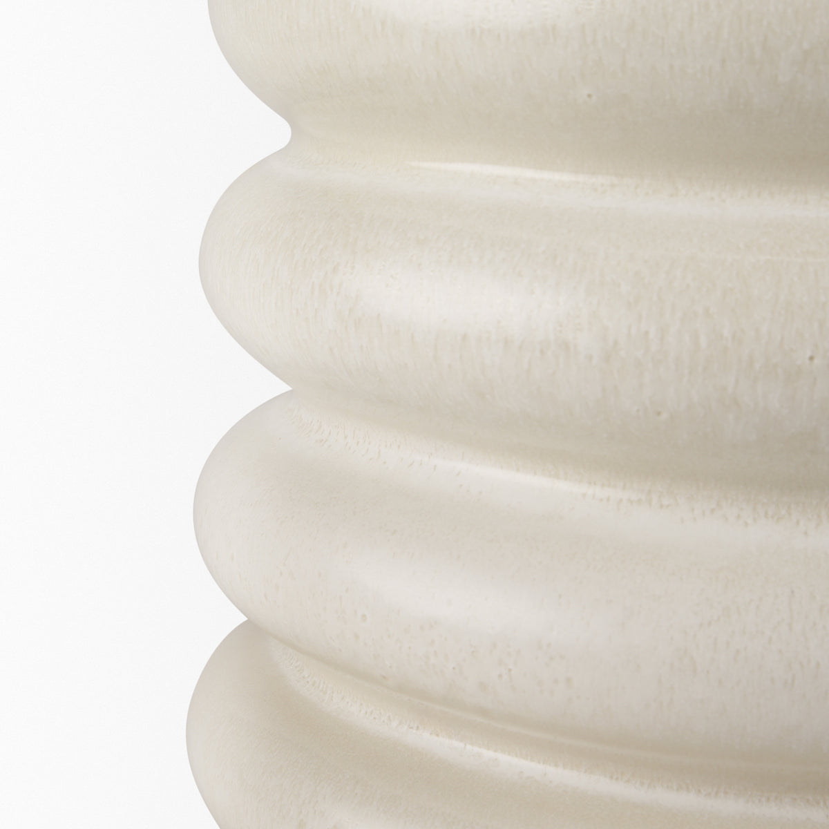 Twyla Cream Short Glazed Floor Vase