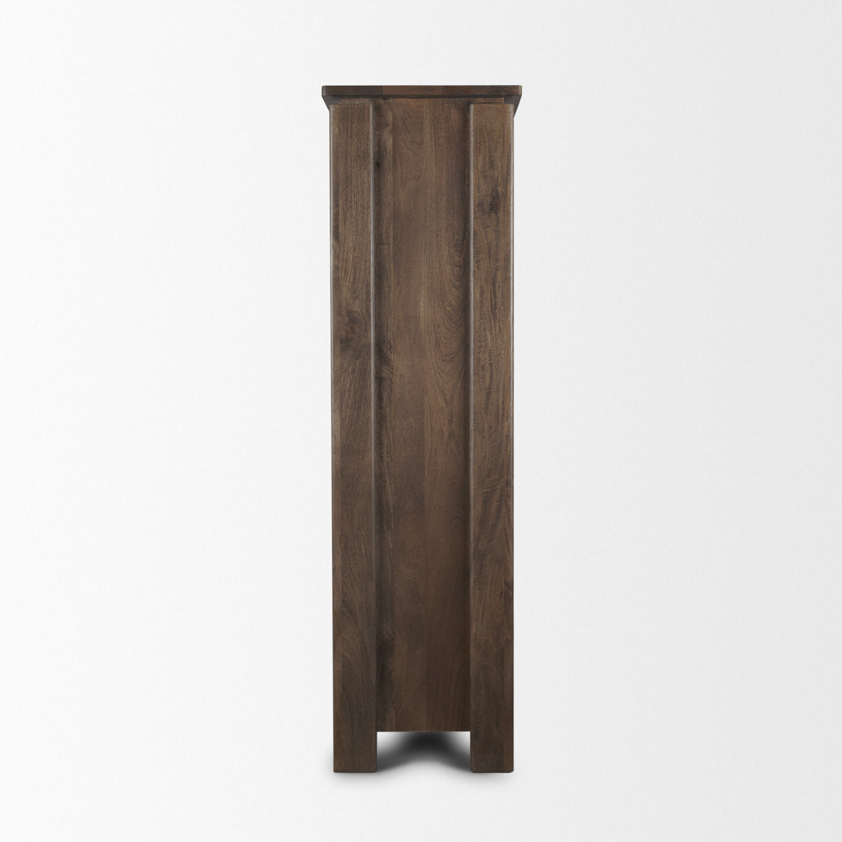 Wallen Dark Brown Solid Wood Curio Cabinet