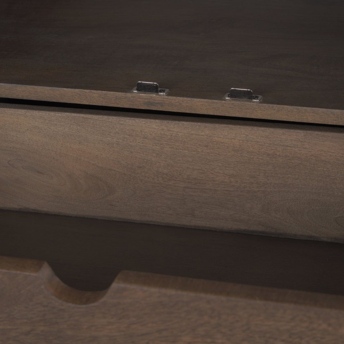 Wallen Dark Brown Solid Wood Curio Cabinet
