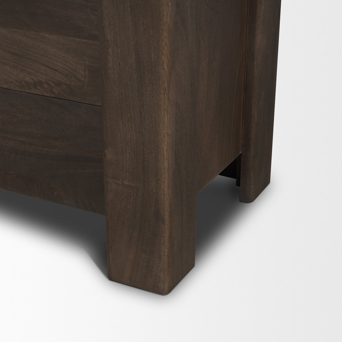 Wallen Dark Brown Solid Wood Curio Cabinet