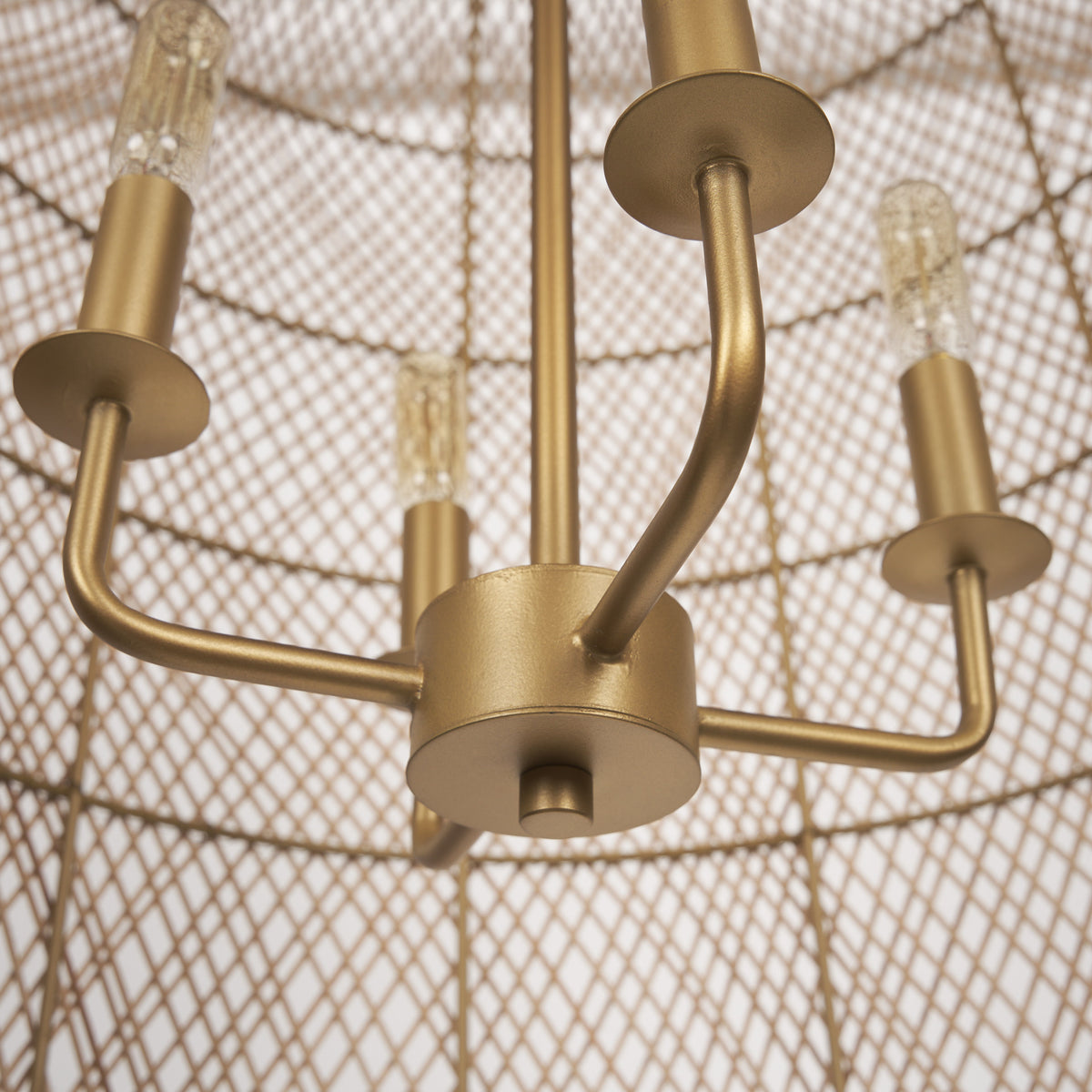 Thad Natural 4-Light Woven Rattan Foyer Chandelier