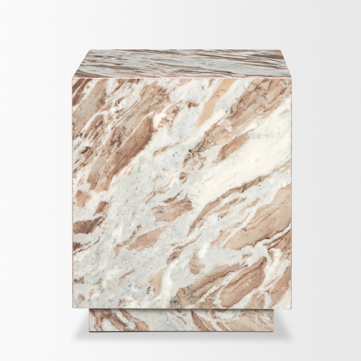Matteo Pink Solid Marble Square Side Table