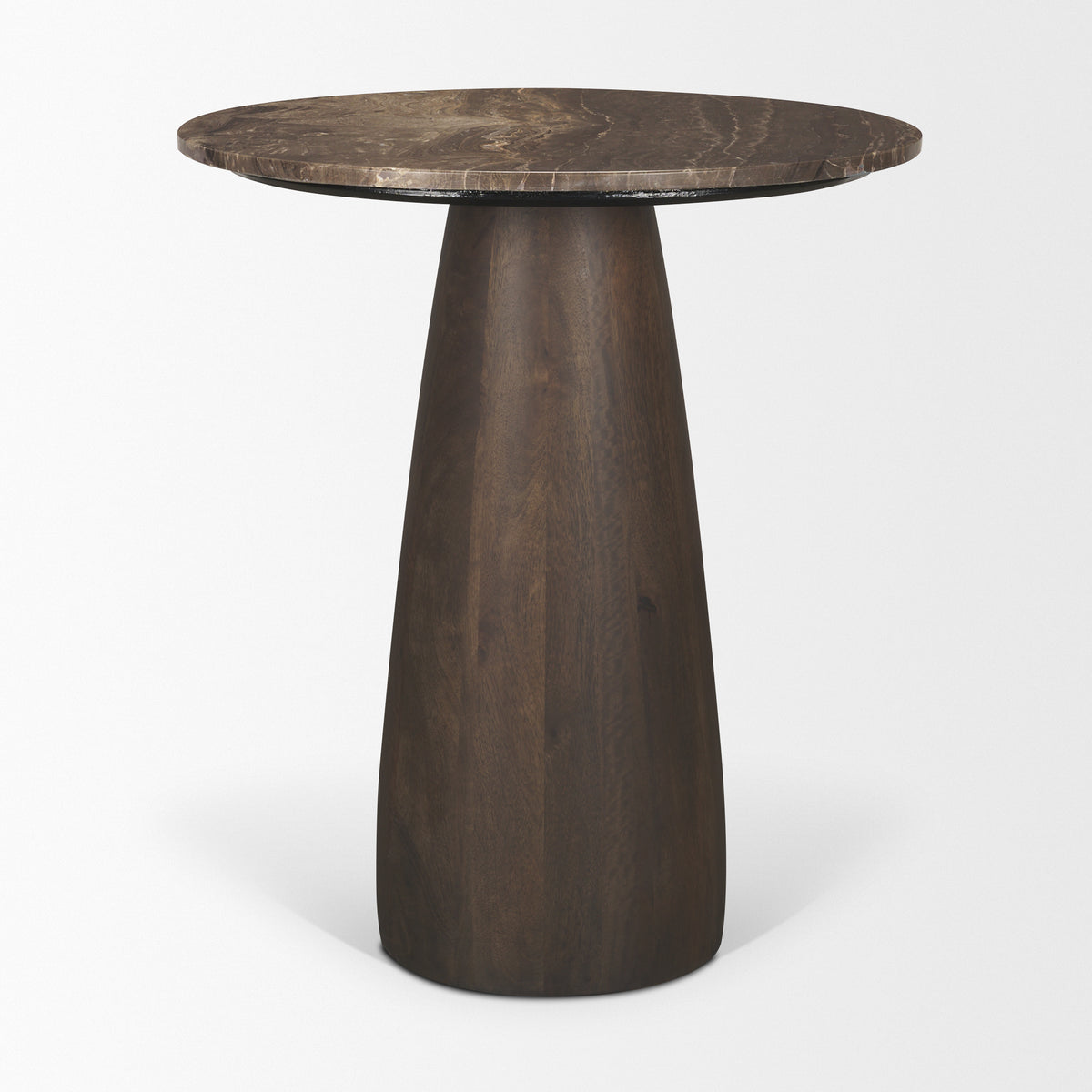 Allyson Cappuccino/Dark Brown 32" Round Pedestal Dining Table