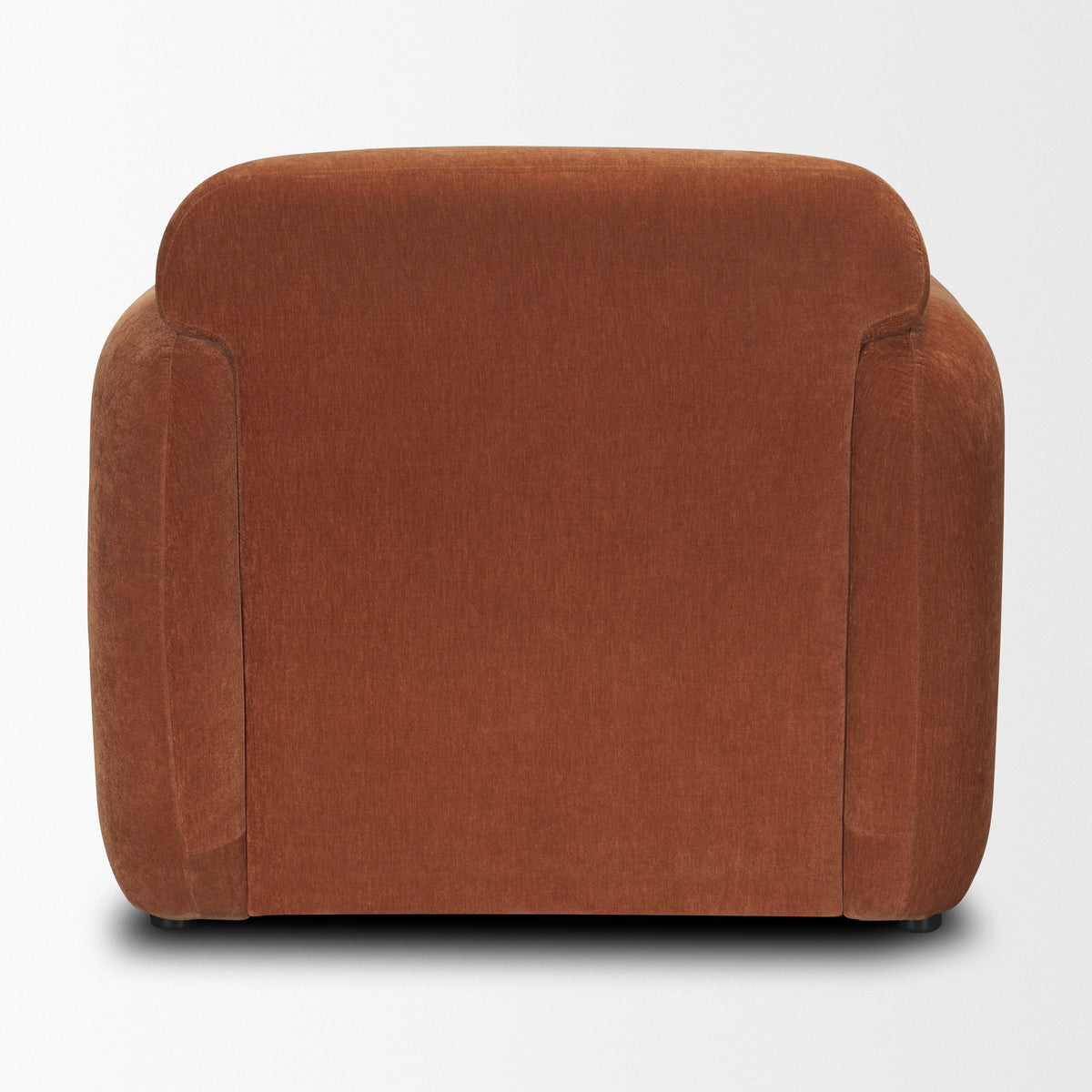 Saga Stonewashed Rust Chenille Fabric Upholstered Chair