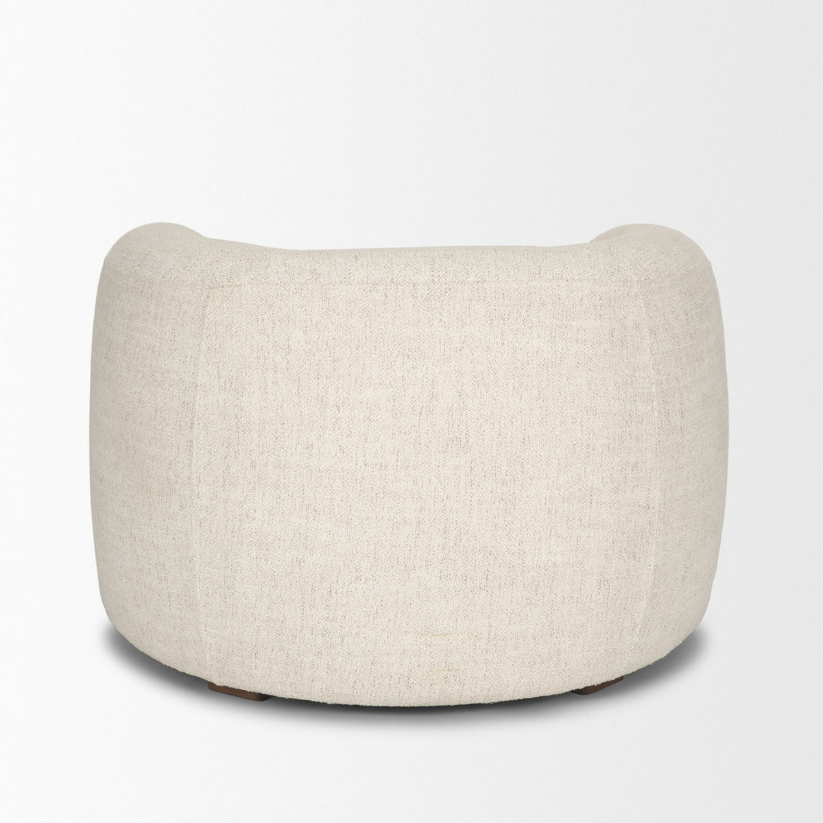 Kornelia Soft Oatmeal Fabric Barrel Accent Chair