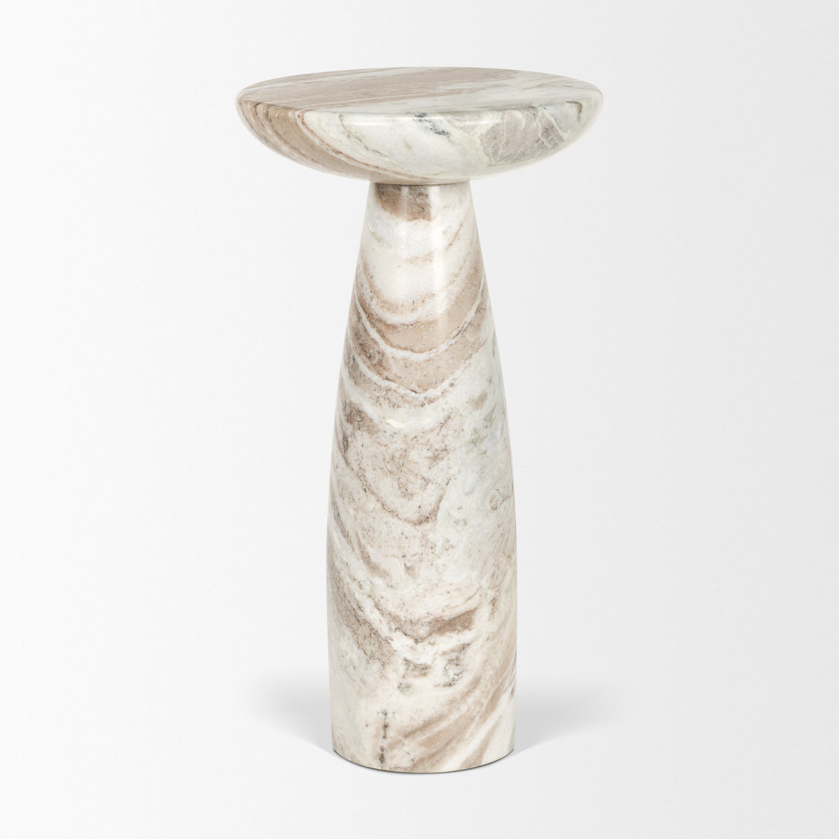 Bellancia Pink Rosa Marble Pedestal Side Table