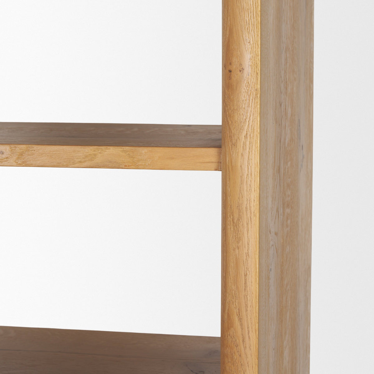 Belford Light Brown 2-Door Open Oak Wood Shelving Unit