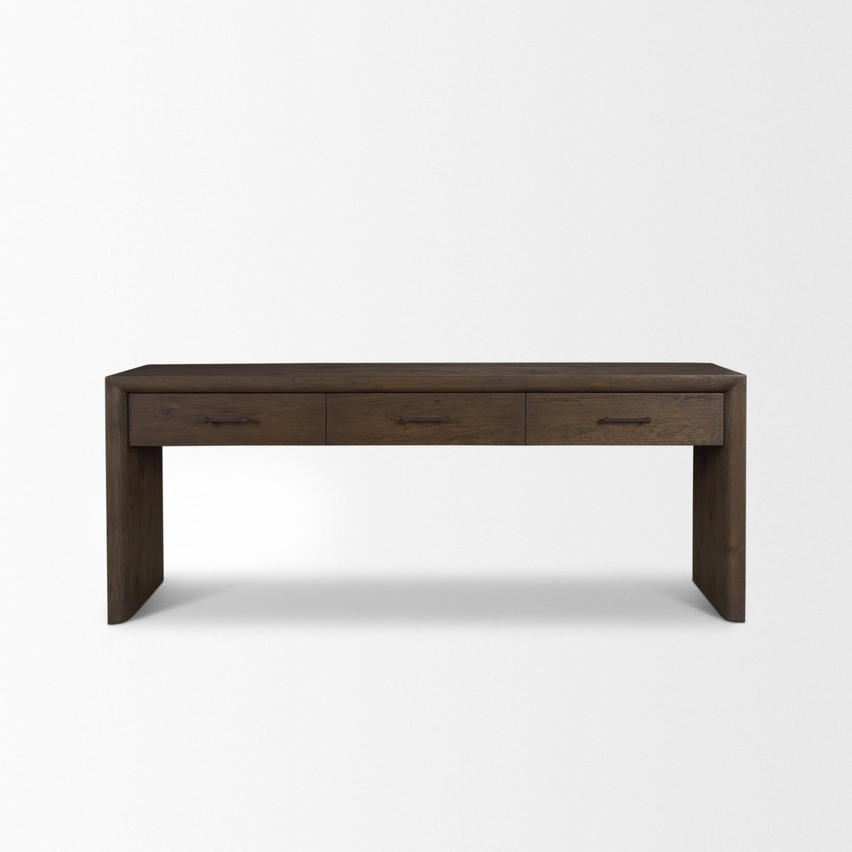 Belford Dark Brown 72" Oak Wood Console Table