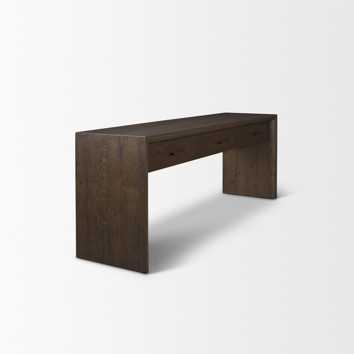 Belford Dark Brown 72" Oak Wood Console Table