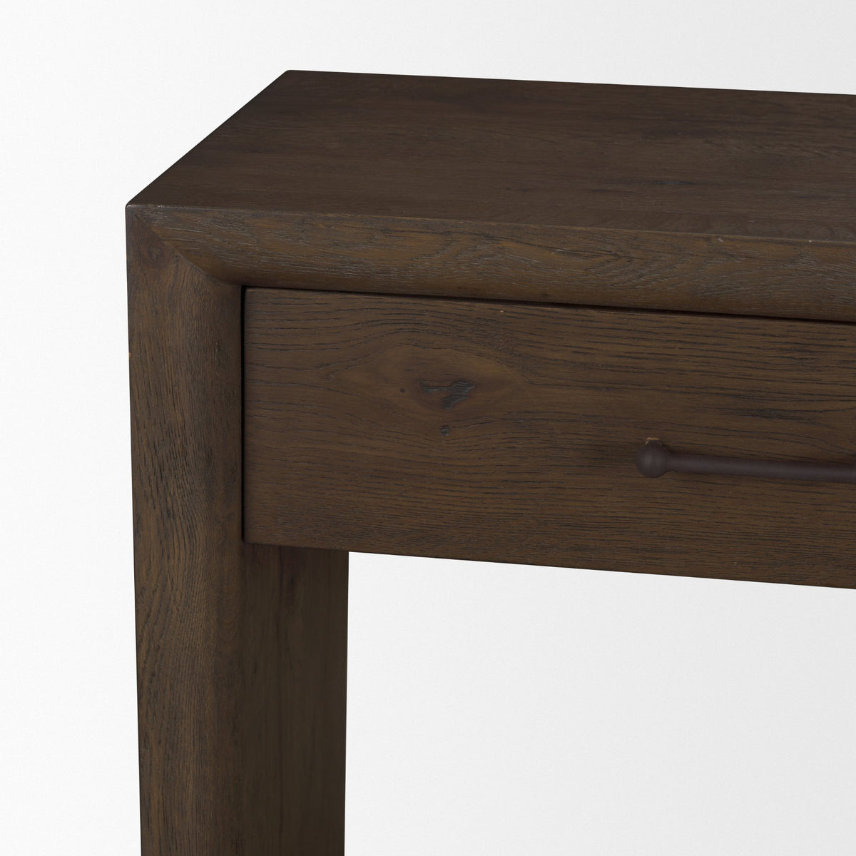 Belford Dark Brown 72" Oak Wood Console Table